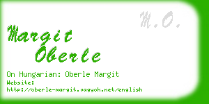 margit oberle business card